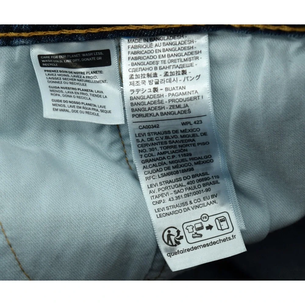 Levi's 559 Relaxed Straight Jeans Men's 38x30 (Measures 38x29) Dark Wash Stretch